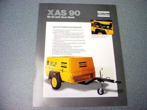 Atlas Copco XAS 90 Portable Compressor Deutz Diesel Brochure