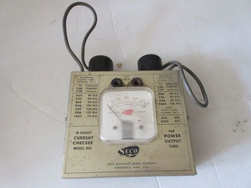 Vintage SECO In Circuit Current Power Output Tube Tester Model HC6