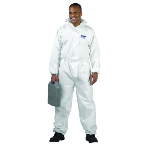 White Disposable Coverall SMS Type 5/6 Bunny Work Suit Hood Lab Portwest UST30