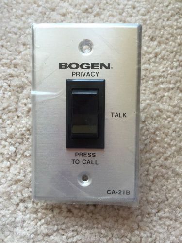 BOGEN CA21B CALL TALK PRIVACY SOUND CONTROL SWITCH