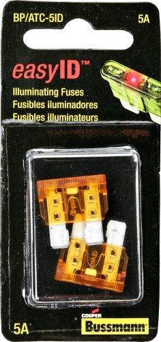 Bussmann bp/atc-5id easyid illuminating blade fuse, (pack of 2) for sale