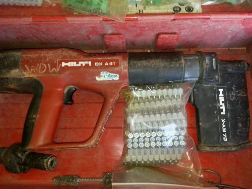 Hilti DX A 41 w/X-AM 72 Powder Actuated Nail Gun Kit with Nails and shot