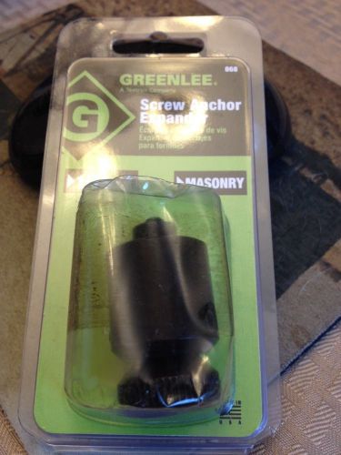 New greenlee 868 screw anchor expanders for caulking anchors size 1/4&#034;-20 for sale