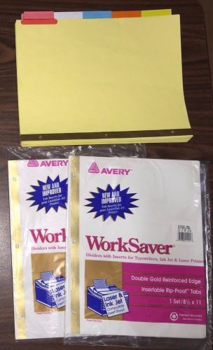10 Sets (50) Gently Used Big Tab Dividers + 2 New Pkgs of Avery Dividers