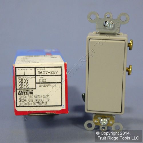 Leviton gray commercial decora rocker switch momentary contact 5657-2gy boxed for sale