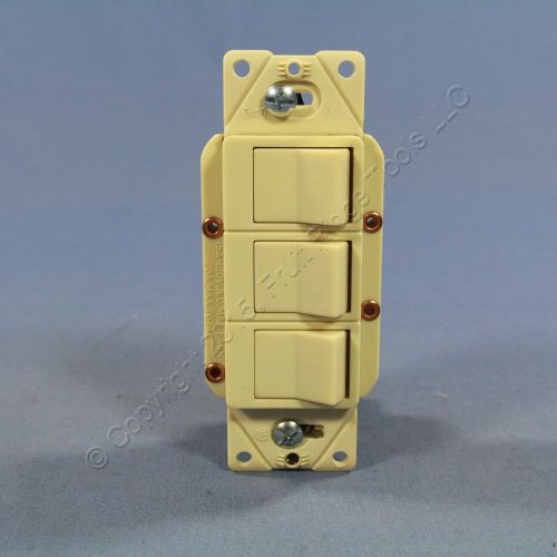 Eagle Ivory Combo Decorator TRIPLE Rocker Switch Single Pole Bulk 3283V OLDSTYLE