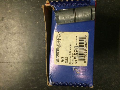 BNIB box of 50 Powers 3/8&#034; double expansions