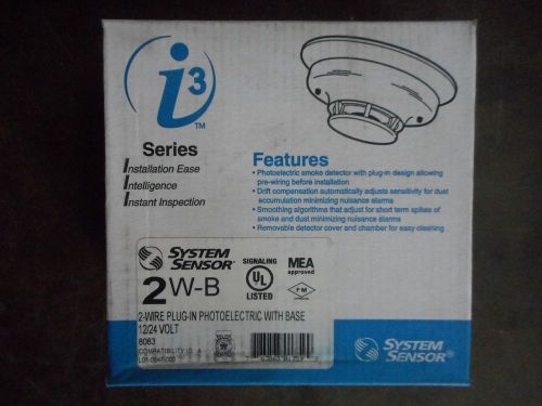 SENSOR SYSTEM 2W-B PHOTOELECTRIC SMOKE DETECTOR 2 WIRE PLUG IN 12/24 VOLT