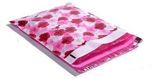 10x13 Pink &amp; Red Hibiscus Designer Poly Mailers Shipping Envelopes Boutique C...
