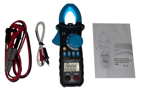 LED Light Temperature Frequency Resistance Duty Cycle Digital AC Clamp Meter