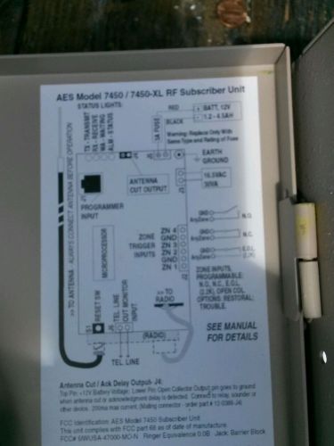AES model 7450/7450-XL RF subscriber unit