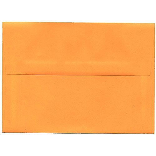 JAM Paper? A7 (5 1/4 x 7 1/4) Paper Envelope - Brite Hue Ultra Orange - 25