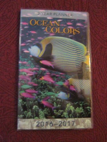 NEW 2 YEAR POCKET PLANNER ORGANIZER CALENDAR 2016~2017 OCEAN FISH