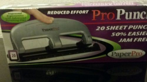 Paperpro propunch 20 sheet 3 hole punch, silver/black (2220) for sale