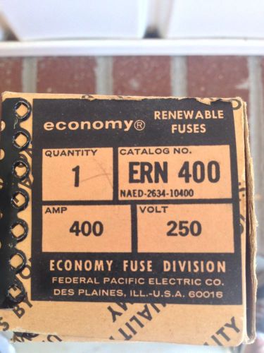 ERN 400 Federal pacific Electric Company Economy Renewable Fuse