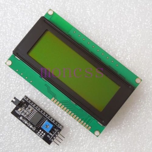 New IIC/I2C/TWI/SPI Serial interface Module +2004 20x4 LCD Yellow Display module