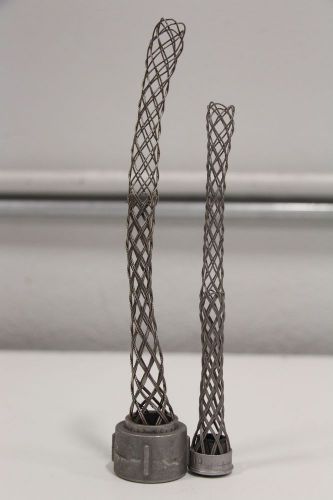 Lot of (2) Flexcor CG612 CG610 Deluxe Wire Mesh Cable Support Grip .67&#034; to .75&#034;