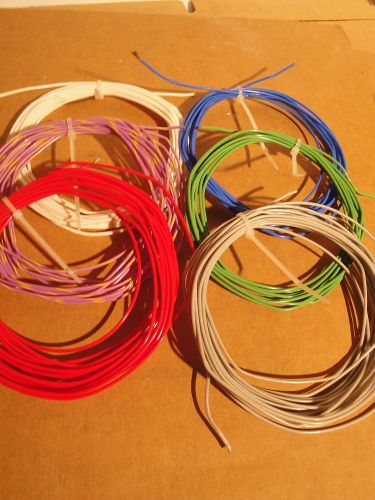 100 ft 18 awg mil spec  stranded 600v teflon wire 6 colors audio tube amplifier for sale
