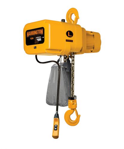 Harrington ner010s-20 electric chain hoist 20&#039; of lift 1 ton for sale