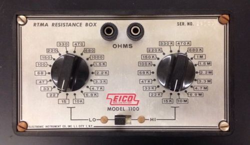Vintage Eico Model 1100 RTMA Resistance Box