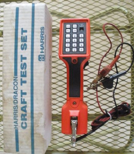 HARRIS DRACON TS22 TELEPHONE RED BUTT TESTER TESTING LINEMAN TEST PHONE UNTESTED
