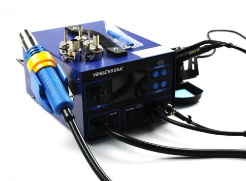 New digital display smd hot air gun rework soldering iron station fume extractor for sale