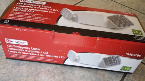 Utilitech LED Hardwired Emergency Lights Back-up Safety Lights Universal Mount