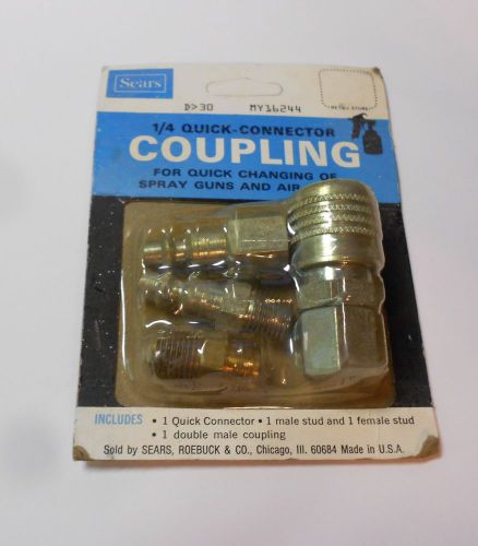 SEARS 1/4 QUICK-CONNECTOR COUPLING for QUICK CHANGE OF SPRAY GUNS &amp; AIR TOOLS