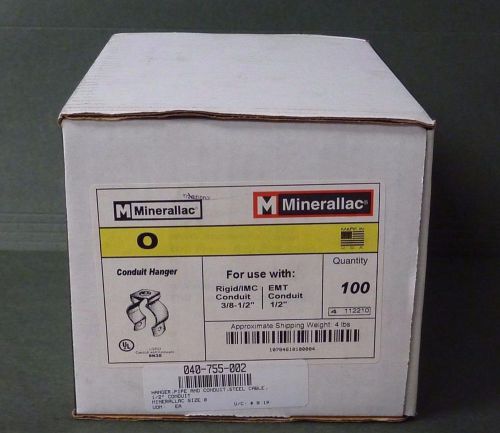 MINERALLAC Size 0 1/2&#034; Pipe and Conduit Hanger **Case of 100**