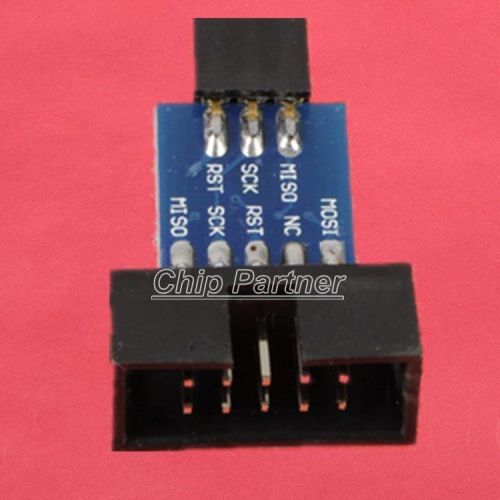 1PCS 10 Pin to Standard 6 Pin Adapter Board For ATMEL AVRISP USBASP STK500