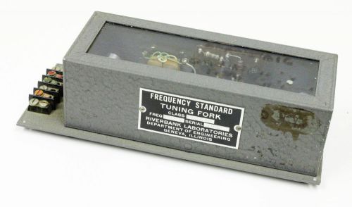 RARE COMPENSATED TUNING FORK FREQUENCY STANDARD BY RIVERBANK LABORATORIES