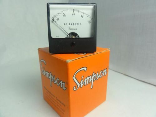 152878 New In Box, Simpson _02622 Analog Panel Meter, 0-100 A ac
