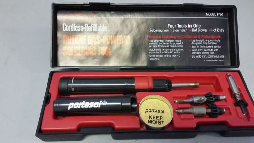 Weller Portasol P-1K Cordless Refillable Butane Gas Soldering Tool Kit W/ 3 Tips