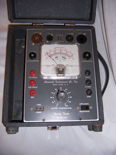 Vintage accurate instrument tube tester &amp; utility tester model 161 for sale
