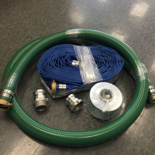 2&#034; PVC Trash Pump Water Suction Discharge Hose Kit