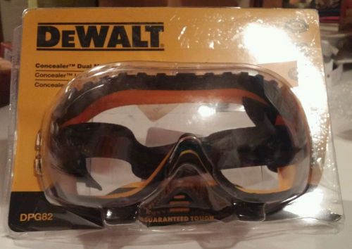 Dewalt dpg82-11c concealer clear anti-fog dual mold safety goggle, new for sale