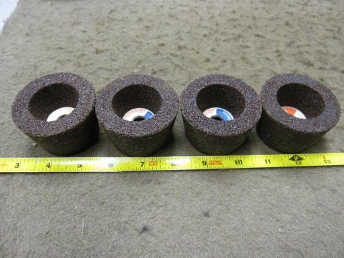 4 pc national alundum flaring cup grinding wheel 2-1/2&#034; x 1-5/8&#034; for sale