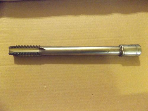1&#034; - 8 Thread Tap With 1/2&#034; Drive Socket Welded On End 10 5/8&#034; Long 4 Flute