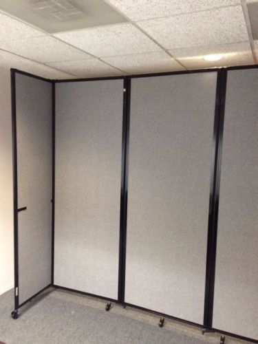 Large Gray With Black Border Corporate Business Partition Work Portable Cubicle