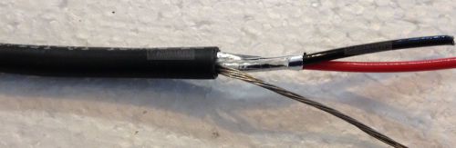 Direct Burial Cable 18/2 Stranded Shielded Black Jacket 600V, 250FT