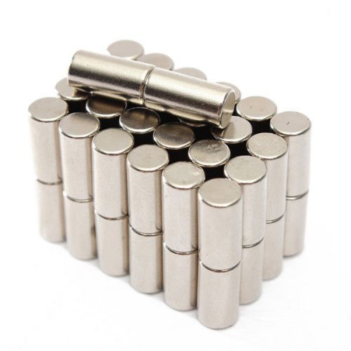 50pcs N48 5mm X 10mm Neodymium Super Strong Cylinder Small Fridge Magnets