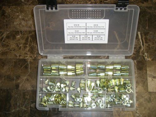 120 blind rivet nuts kit ribbed steel (rivnuts riv nut nutsert nutserts)