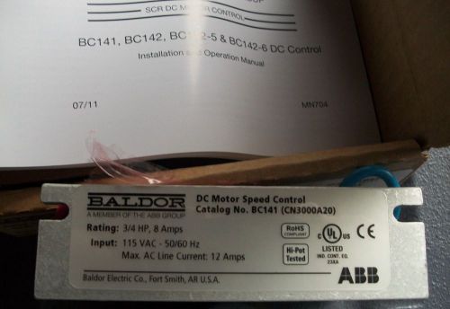 New baldor cat # bc141 d c motor speed control  3/4 hp 115 v ac - for sale