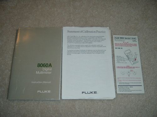 Fluke 8060A Multimeter Manual and handy Operators Guide.