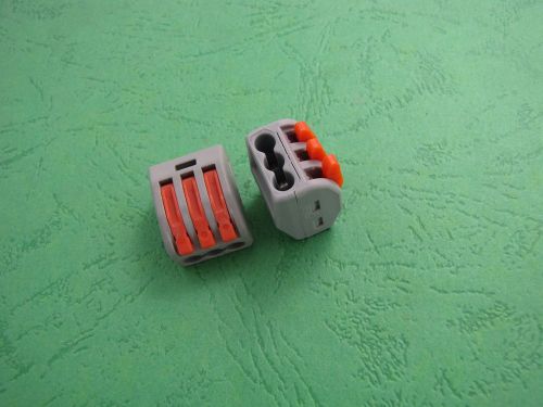 5pcs cable spring connector 3 wire lever terminal block ac250v 32a pct-213 for sale
