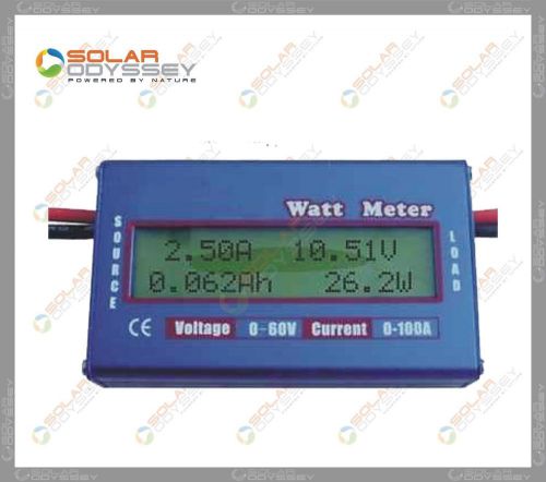 Digital dc watt meter 60v/100a - voltage current power &amp; battery analyzer-4 in 1 for sale