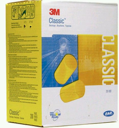 3M 310-1001 Earplugs Classic Uncorded EarPlugs (200pairs)