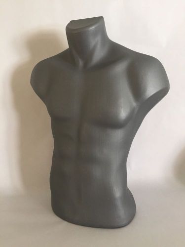 Male Hanging Dress Body Form Mannequin Torso Gray Hollow Plastic Retail Clothes