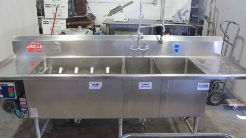 Metcraft power soak mx-200-ht 3 compartment stainless steel sink for sale