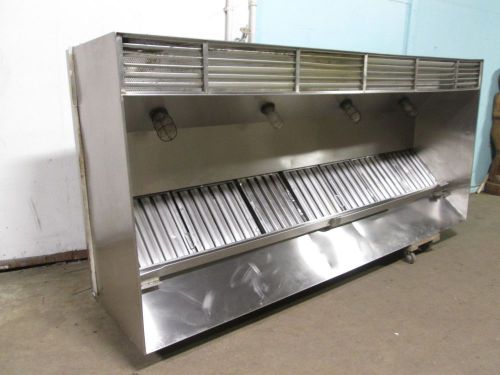 &#034;duo aire&#034; h.d. commercial (132&#034;l) s.s. lighted restaurant kitchen exhaust hood for sale